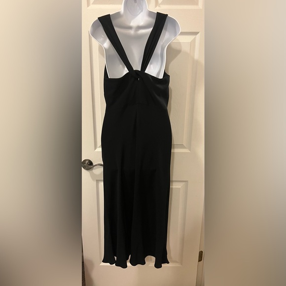 Ann Taylor Black Halter Crossback Dress Size 8 - Picture 4 of 6